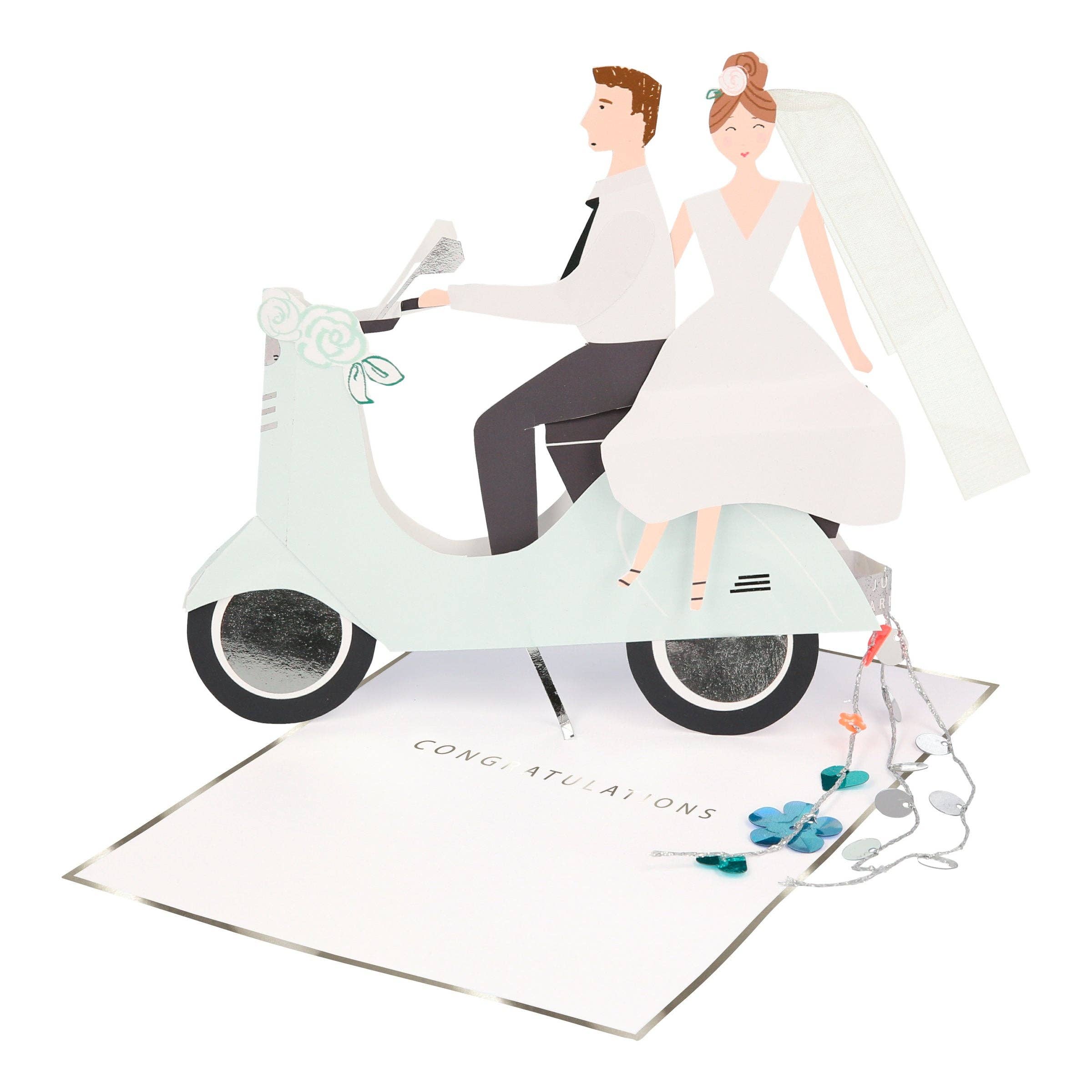 'VESPA-HOCHZEITSPAAR-KARTE'
