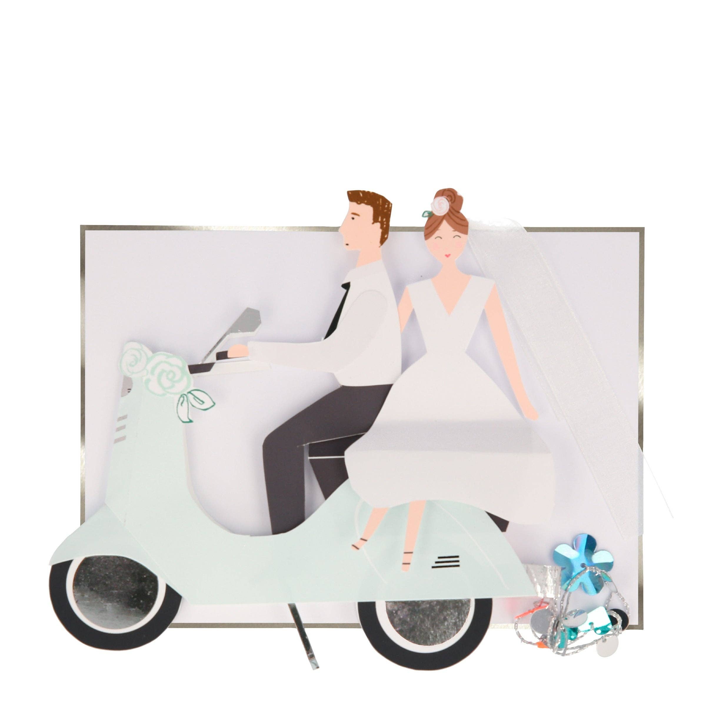 'VESPA-HOCHZEITSPAAR-KARTE'